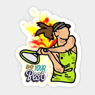 Tennis Player - DO YOUR BEST Sticker